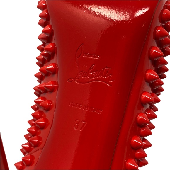 Christian Louboutin Patent Spike Vendome Pumps 120 mm Size 37 - Picture 4 of 5